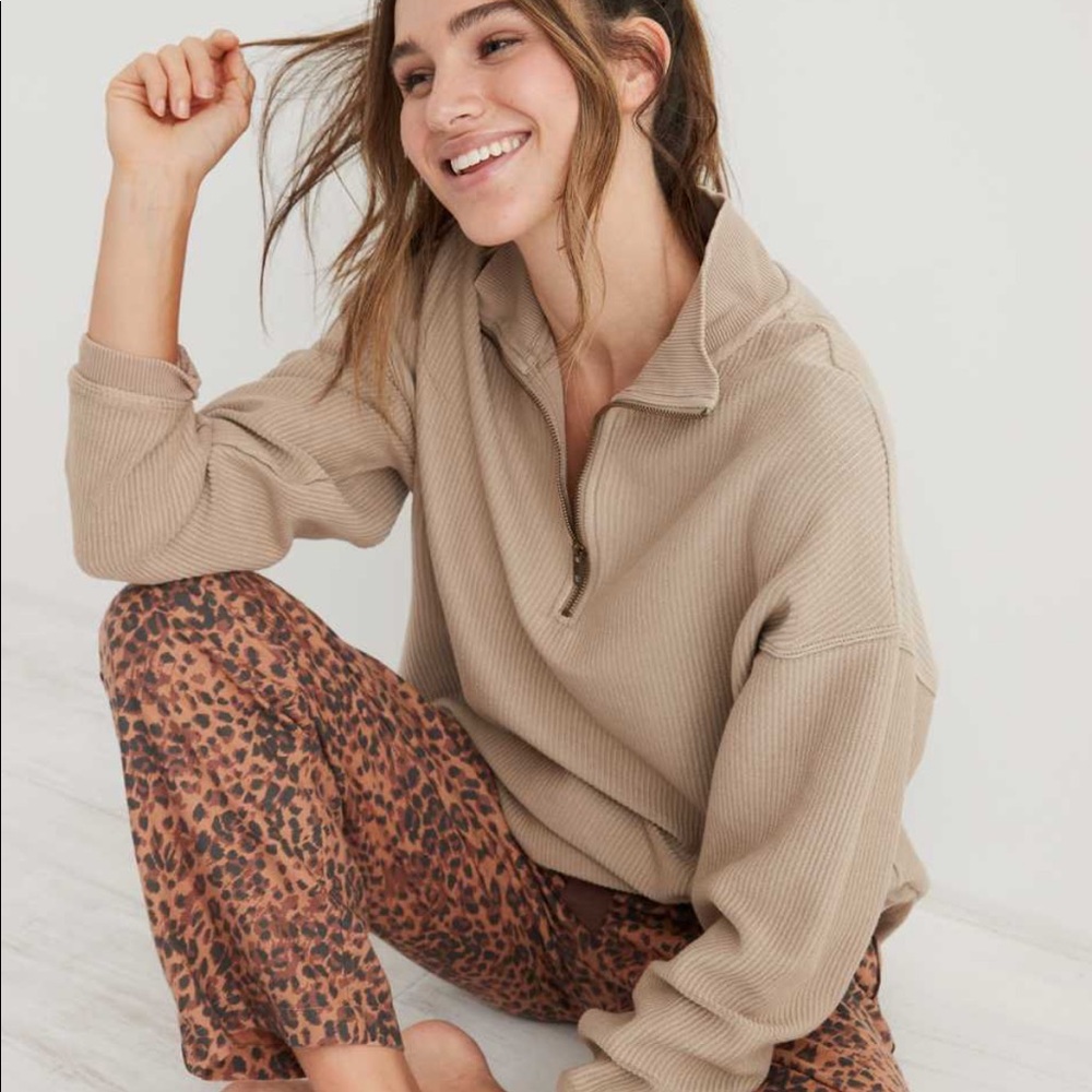 Aerie oversized quarter zip